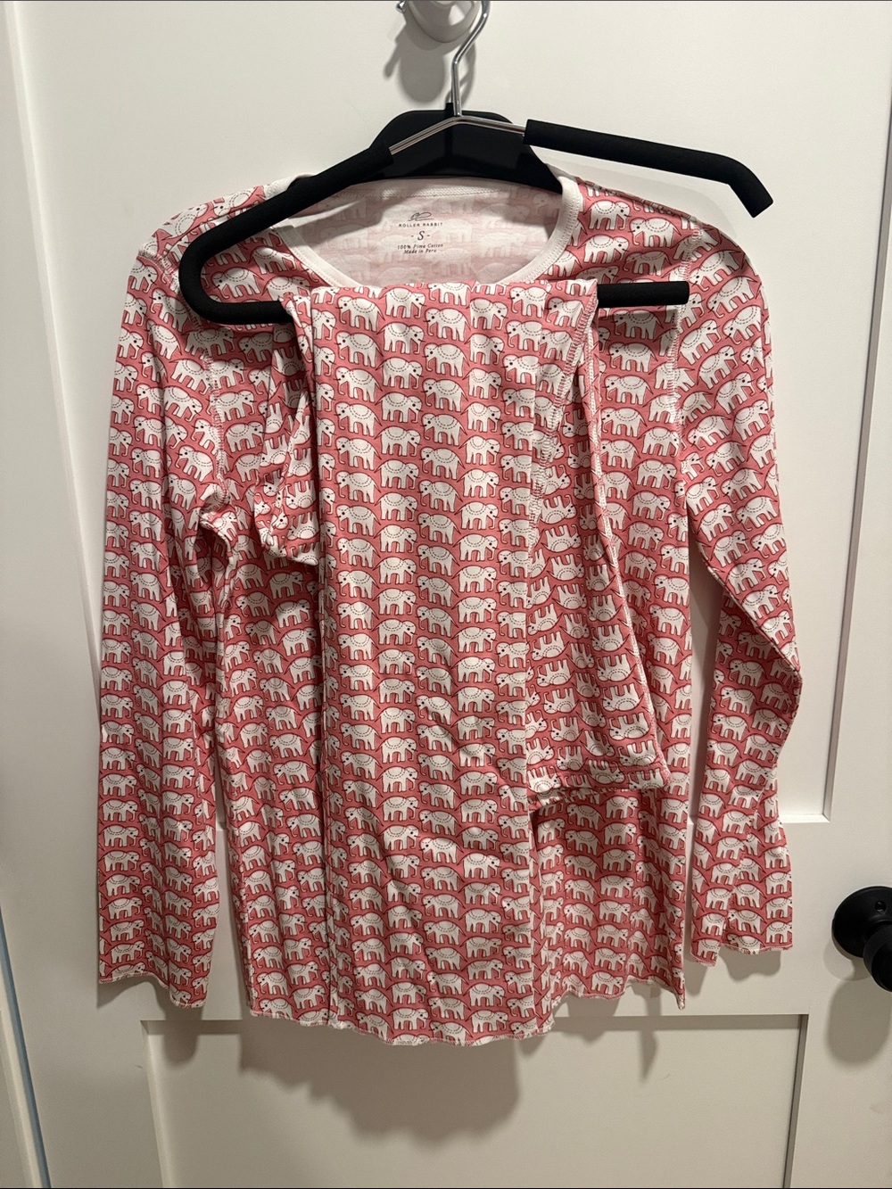 Roller Rabbit Pink Elephant Pima Cotton Pajama Set